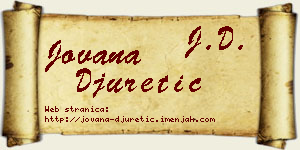 Jovana Đuretić vizit kartica